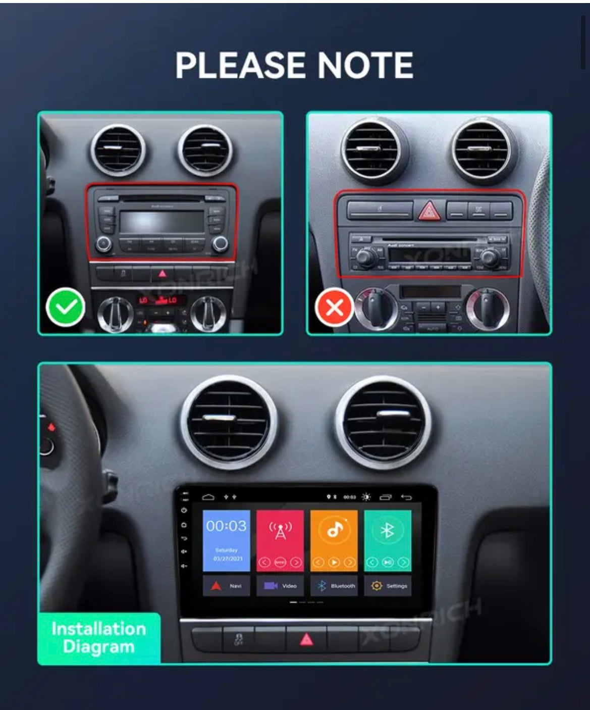 Audi A3 - Apple Carplay + Android Auto upgrade 