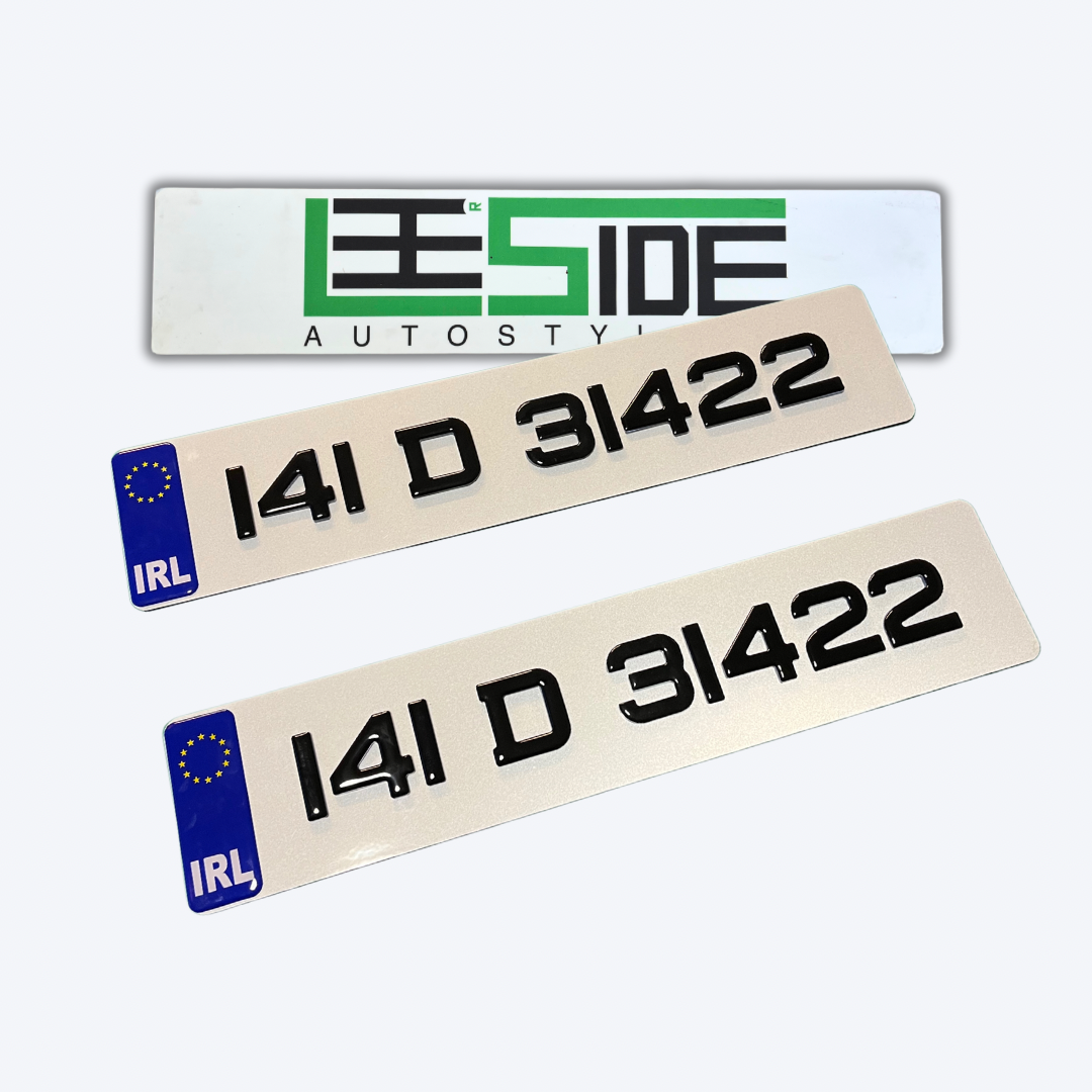 3D Gel Number Plate - Piano Black