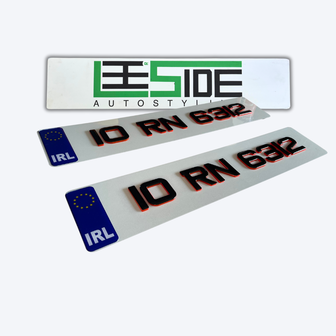 4D Gel Number Plate - Red